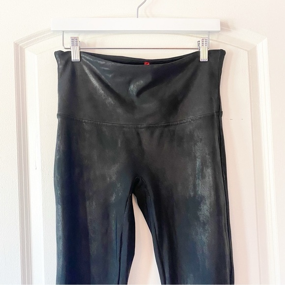SPANX Black Faux Leather Leggings Size XL - Picture 5 of 11